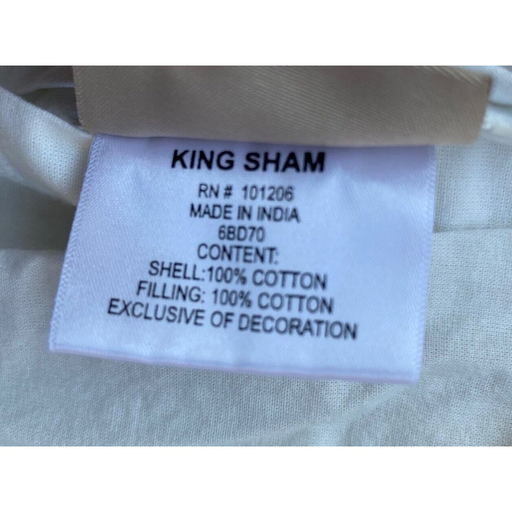 Soft Surroundings Quilted Pillow Shams King Size Floral‎ Blue Pink Set Of 2 - Picture 3 of 4